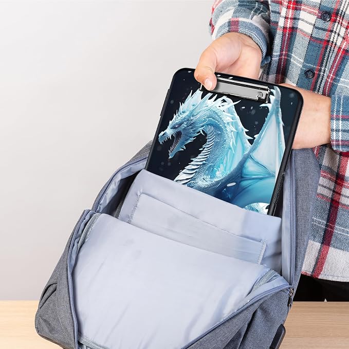 Snow Dragon Clipboard with Pen Holder - Image 7