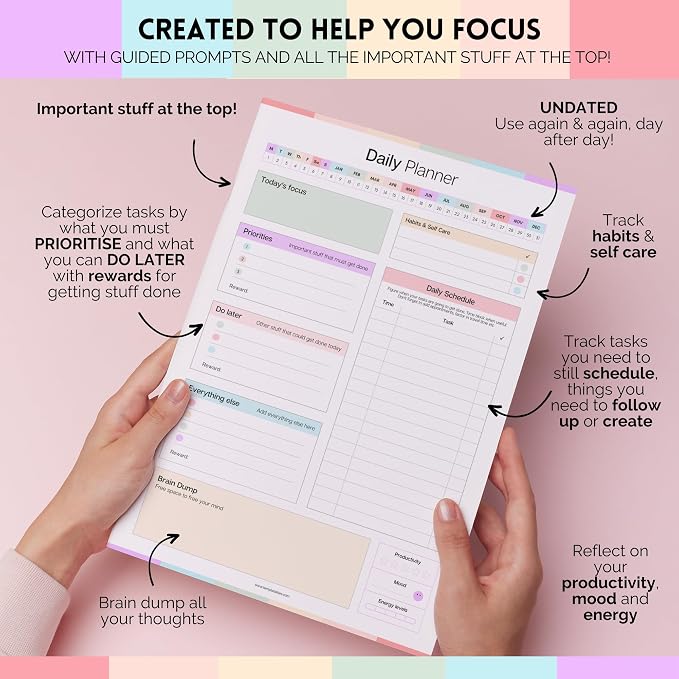 ADHD Daily Planner Notepad for Neurodivergent Adults - Image 3