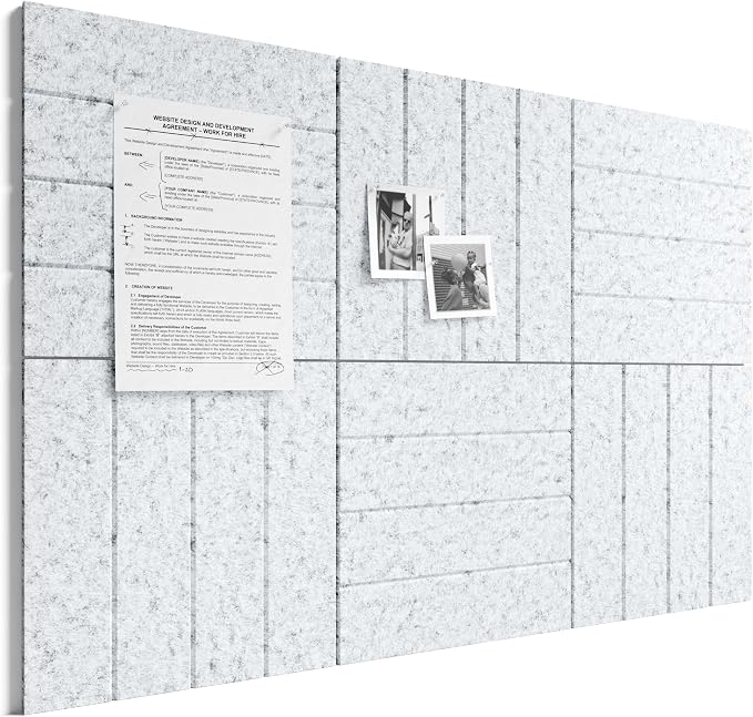 Bumusty Large Cork Board Alternative-36 x 24" Felt Bulletin Board Tiles by BUMUSTY