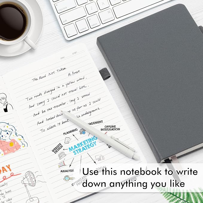 feela 18 Pack Journal Notebook for Work, Business Notebook Bulk Hardcover Lined - Image 4