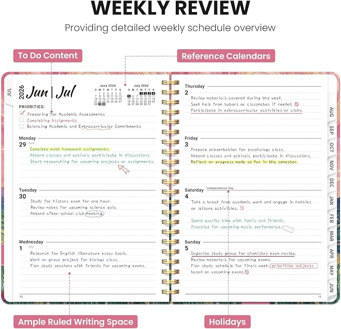 Planner 2026-2027, Monthly and Weekly Academic Planner July 2026 - Image 3