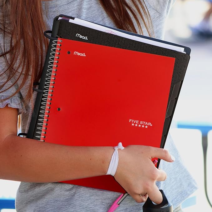 Five Star Spiral Notebook + Study App, 3 Subject, Wide Ruled Paper, 10-1/2" x 8" - Image 7