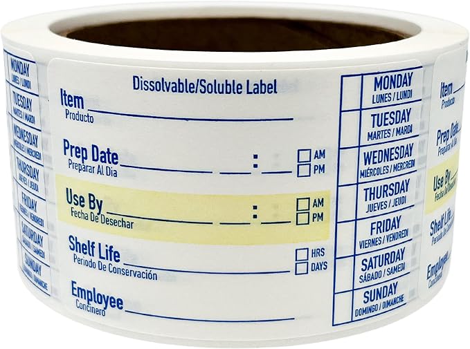 2x3 Dissolvable Food Labels, 250 Label Stickers, Bottle Labels by ATLDIRECT