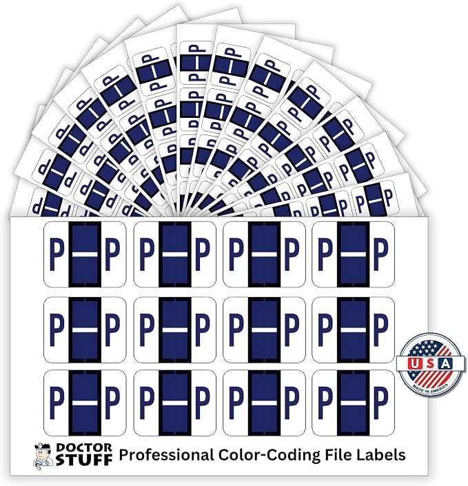 Doctor Stuff - File Folder Labels, Alphabet Letter P Stickers, Compatible - - Image 2