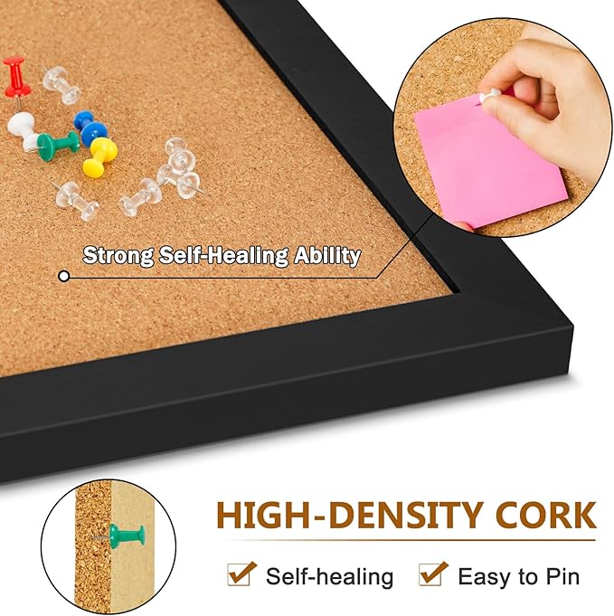 DOLLAR BOSS Cork Board for Wall 24" x 18" Bulletin Board for Wall - Image 2