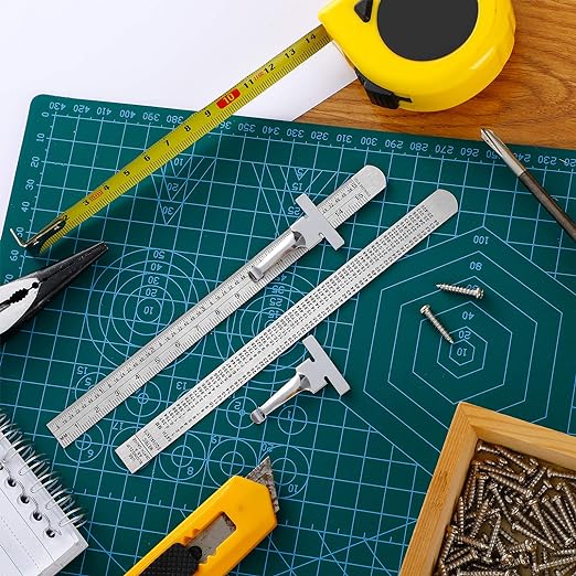 6 Inch 15 cm Pocket Ruler Flexible Precision Stainless Steel Ruler with Detachable Clips Stainless Steel Pocket Clip Scale Gauge Metric British System(3 Pieces)