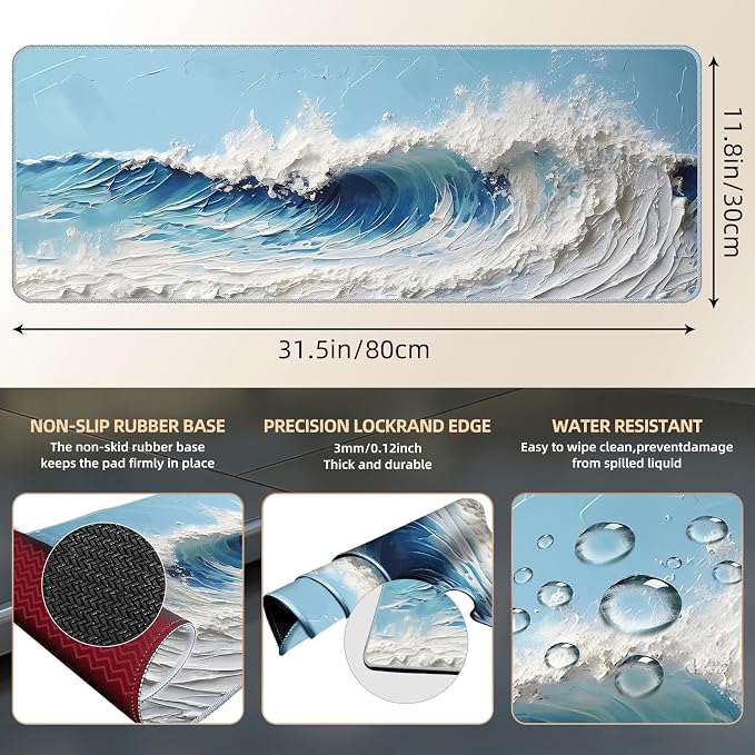 Galdas Gaming Mouse Pad XXL XL Large Long Extended Big Mousepad Non-Slip Rubber - Image 3