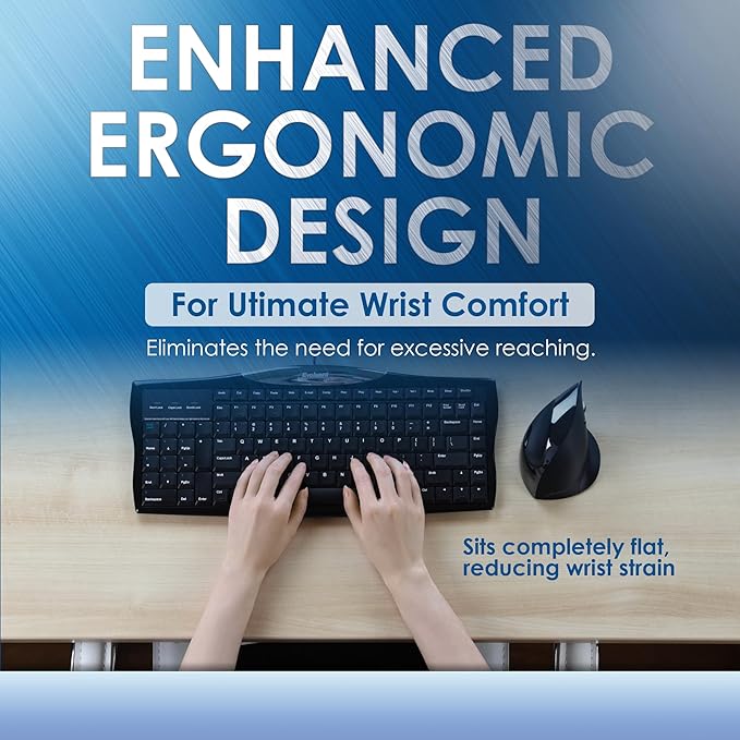Evoluent R3K Reduced Reach Right-Hand Keyboard – Wired USB Compact with Numeric Pad, Ergonomic Computer Keyboards for Comfortable Typing, Black Full-Size PC Keyboard with One-Touch Shortcut Keys-DeskLoop Office