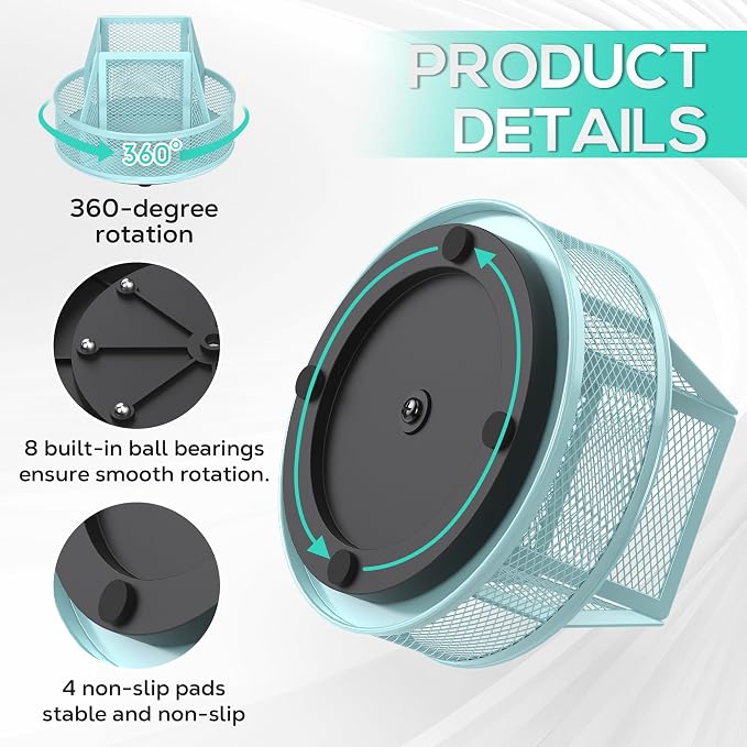YINGHUA Metal Mesh Desk Organizer - Image 4