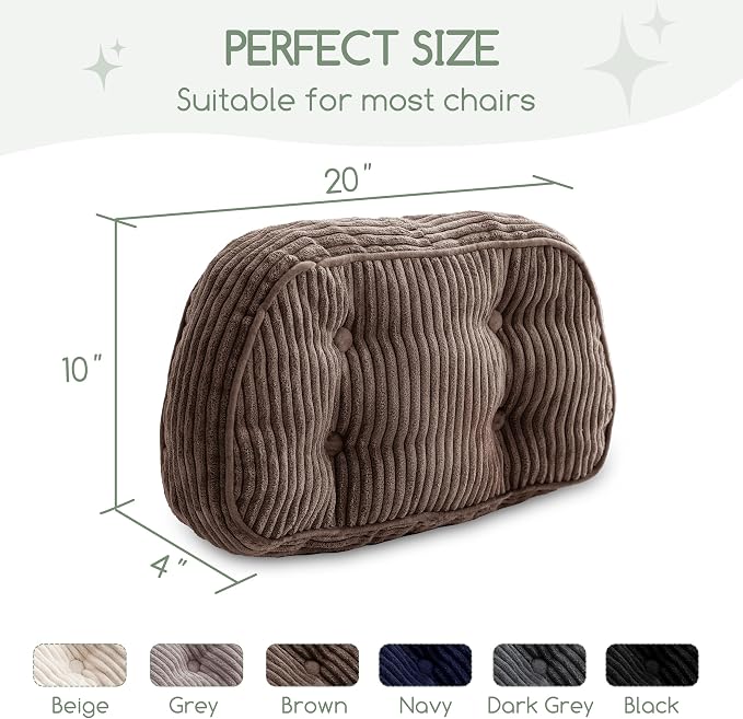 HIGOGOGO Lumbar Support Pillow for Recliner Chair/Accent Chair/Couch/Office - Image 3