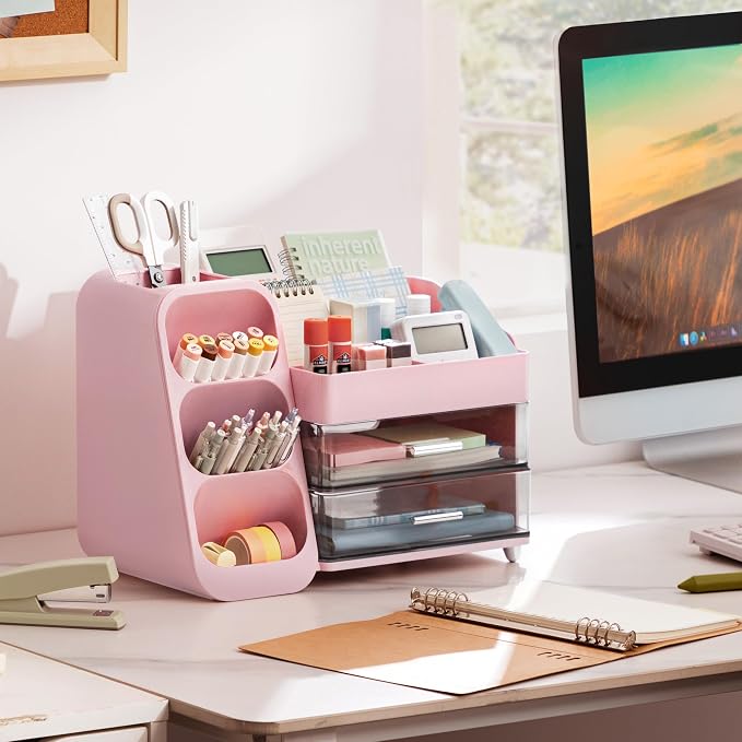 HBlife Desk Organizer with Pen Pencil Holder - Image 8