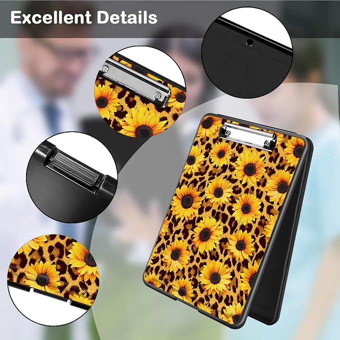 Clipboard with Storage, Office Supplies Nursing Clipboards Folder with Pen - Image 3