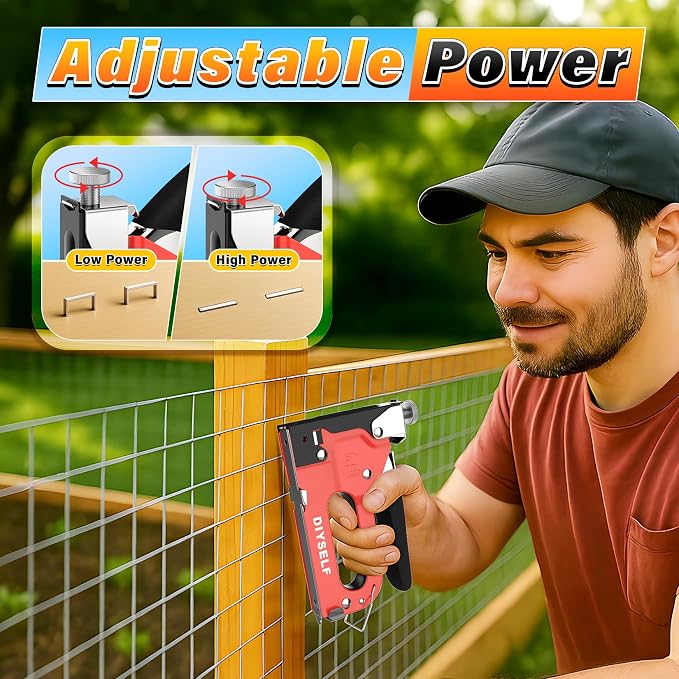 DIYSELF Staple Gun for Wood, 4-in-1 Upholstery Staple Gun Heavy Duty, Fabric - Image 3
