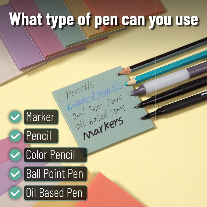 Mr. Pen- Transparent Glitter Sticky Notes, 12 Pads, 600 Sheets | Colorful - Image 5