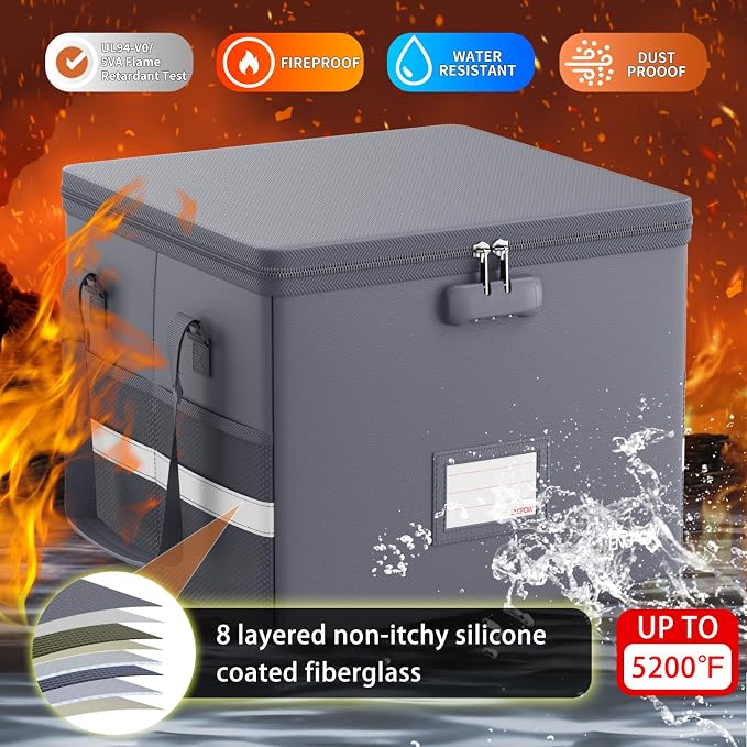 ENGPOW 5200°F File Box Fireproof Document Box - Image 3