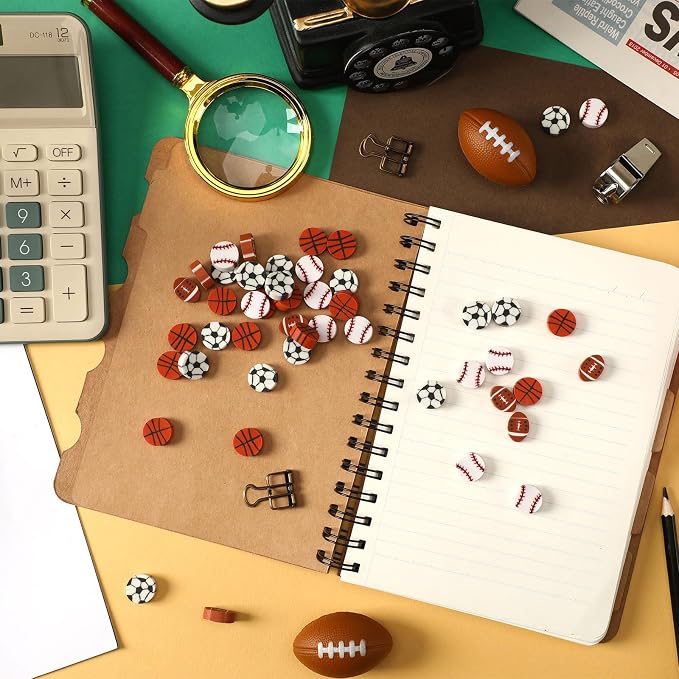 JUNEBRUSHS 150Pcs Football Erasers Mini Erasers - Image 4