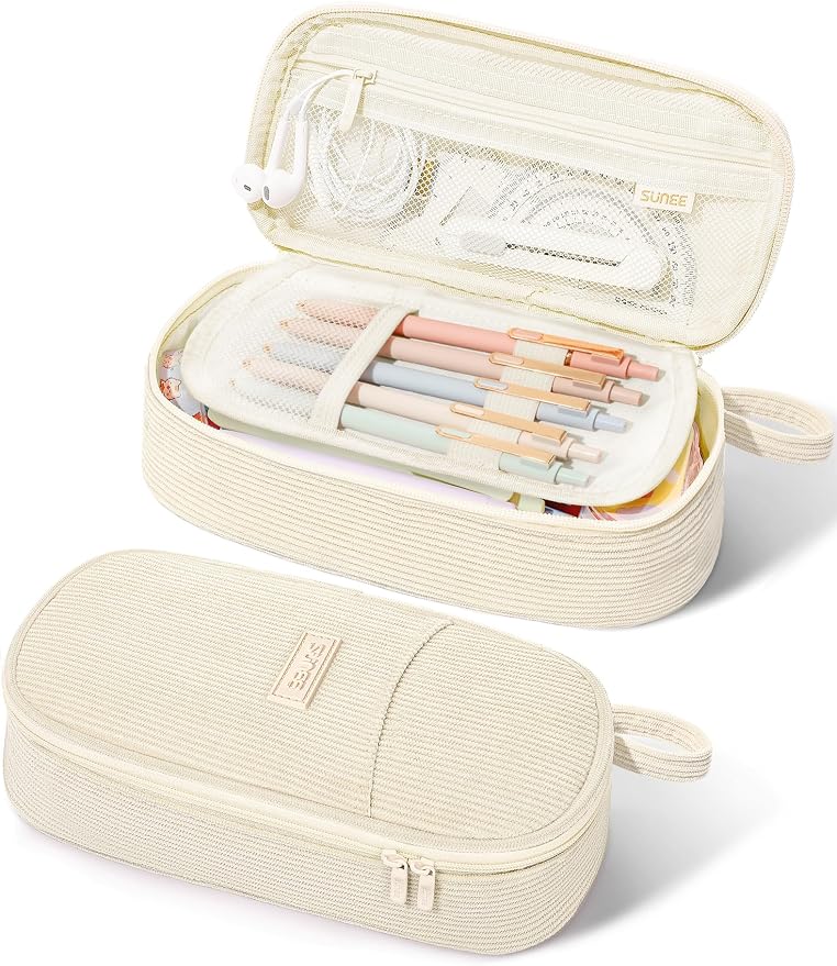 SUNEE Cute Pencil Case, Large Pencil Pouch, Aesthetic Big Pencil Bag by SUNEE