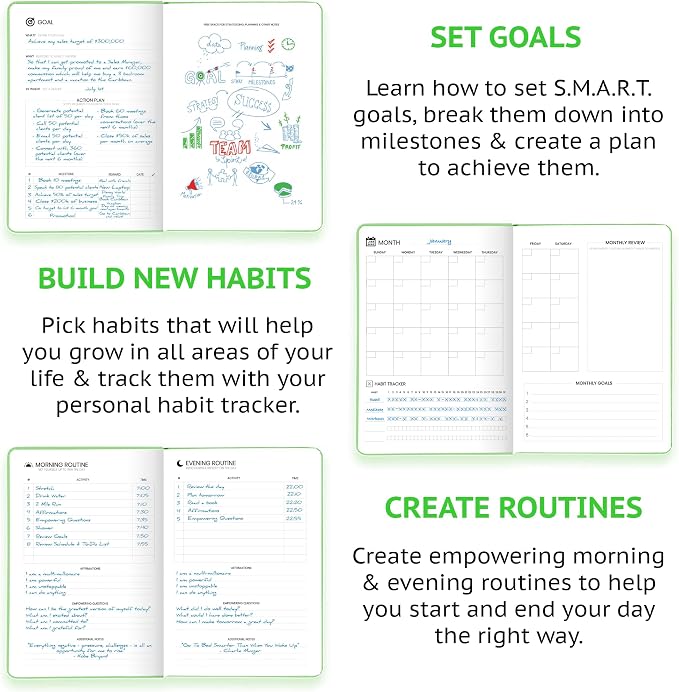 Wyze Planner Undated Daily Planner – 1-Year B5 Productivity Organizer - Image 3