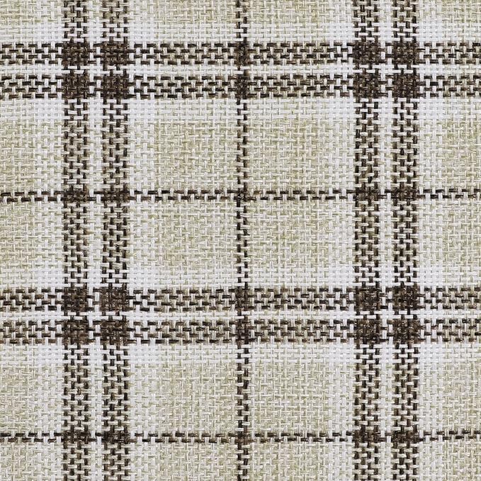 AAAAAcessories D-Shaped Chair Cushions, Machine-Washable Cover, Tan Plaid - Image 3