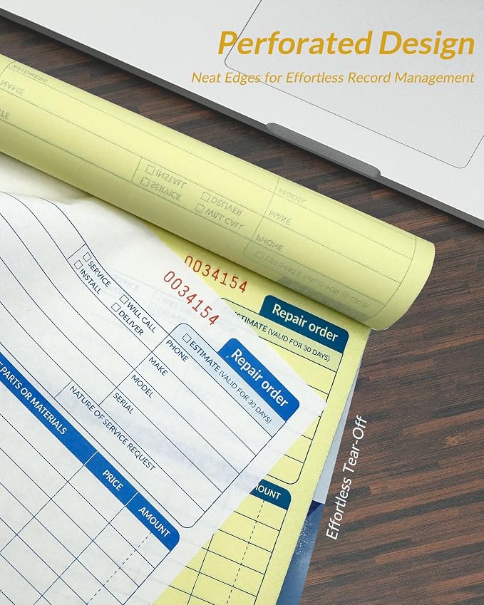 Repair Order Book, 2-Part Carbonless, 100-Set | Work order forms/ receipt book - Image 8