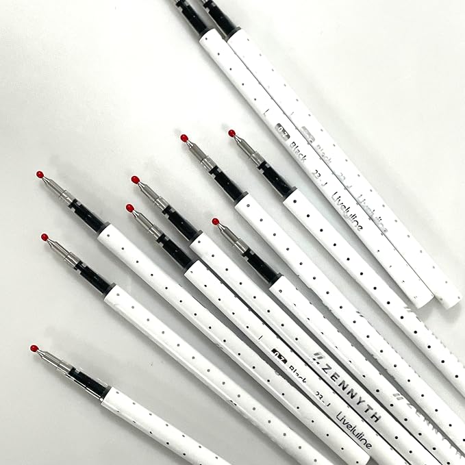 sencoo 10 Pack 0.7 mm Black Gel Ink Pen Replace Refills Retractable Roller Ball - Image 6
