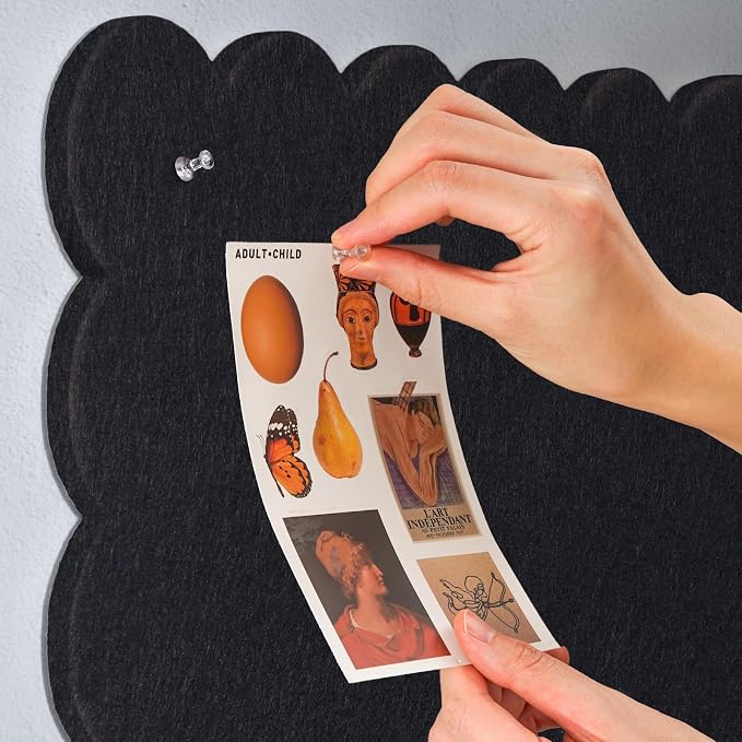 Lightomorrow Scalloped Bulletin Board, 36 x 24 Inches Felt Pin Board - Image 6