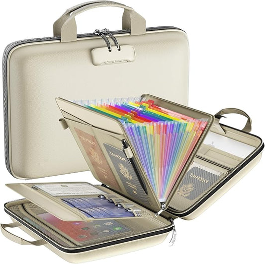 Fireproof File Organizer with Lock, Hard-Shell Case Fireproof Document Box with by Tamfile