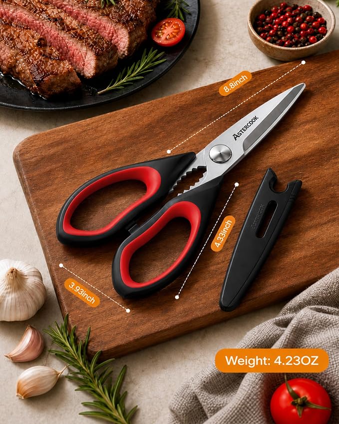 Astercook Kitchen Scissors 3 Pack, Heavy Duty All Purpose Kitchen Shears - Image 4