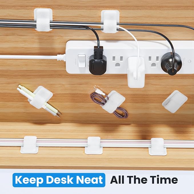 Cable Management Under Desk, 【Up to 15 Cord】【Enhanced Wire Holder】 Reusable - Image 2