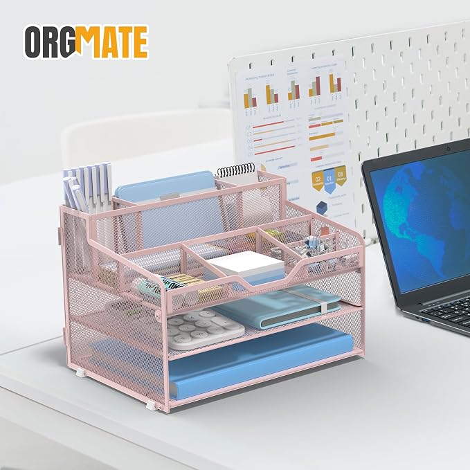 3 Tier Mesh Desk Organizer - Image 7