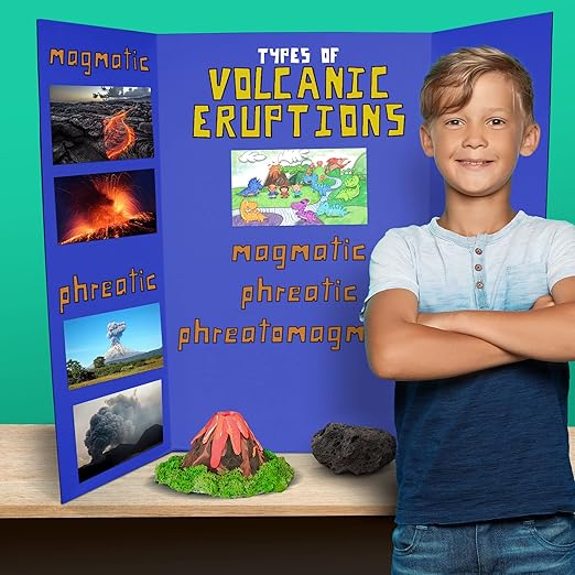 Flipside Products 36” x 48” Foam Project Boards for Presentations, Science Fair, School Projects, Event Displays and Trifold Picture Board - Blue - 3 Pack-DeskLoop Office