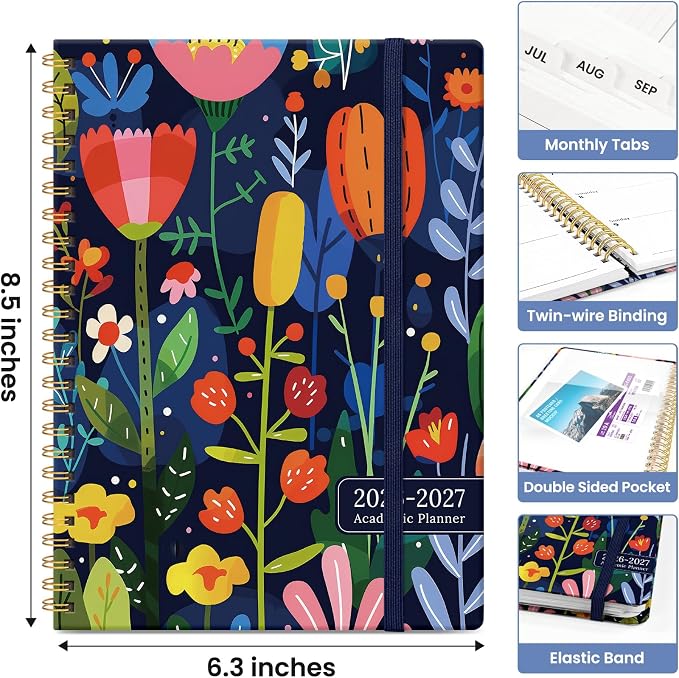 Planner 2026-2027, Academic Monthly and Weekly Calendar Planner - Image 4