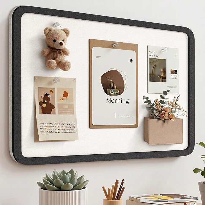 Bulletin Board Decorative Felt Foldable Vision Photo Pin Boards | 24 x 18 by KERRAM