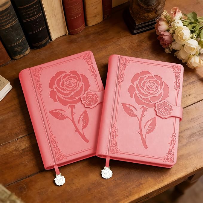 Aocii leather Journal for Women, A5 lined Daily Journal Notebook, Bullet - Image 3