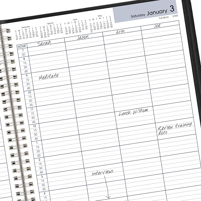 AT-A-GLANCE 2026 Appointment Book Planner, Four Person Group Planner, - Image 4