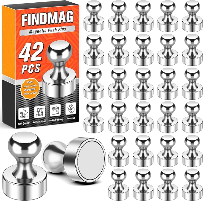 FINDMAG Fridge Magnets, Strong Neodymium Magnets Refrigerator, Heavy Duty by FINDMAG
