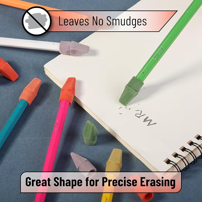 Mr. Pen- Pencil Erasers Toppers, 120 Pack, Latex Free, No Smudge | Mr Pen - Image 5