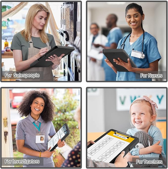 ANZNKU Clipboards with Storage, 13x9.6 Heavy Duty Nursing Clipboard Foldable - Image 7