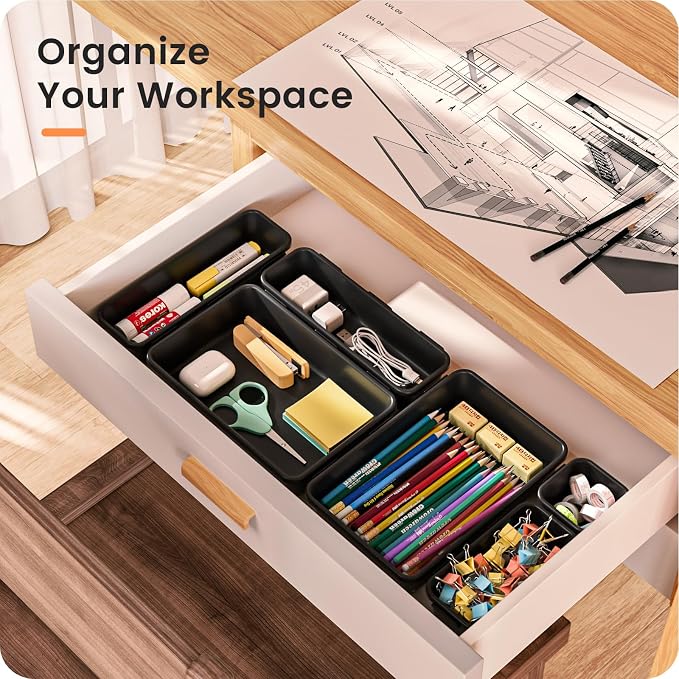 A-LuGei 【】 【】 Black Drawer Organizer, Makeup organizer - Image 5