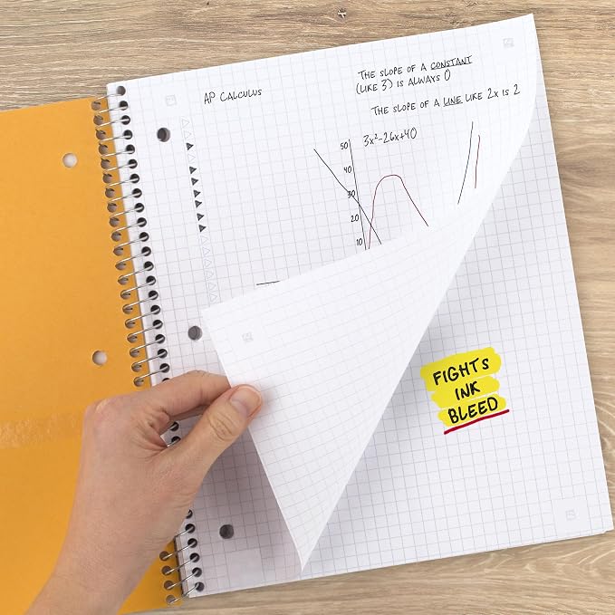 Five Star Spiral Notebook + Study App, 1 Subject, Graph Ruled Paper, 8-1/2" x - Image 5