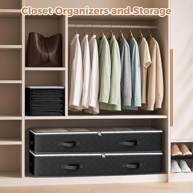 Budding Joy 90L Under Bed Storage Containers, Closet Organizers and Storage Bins - Image 4