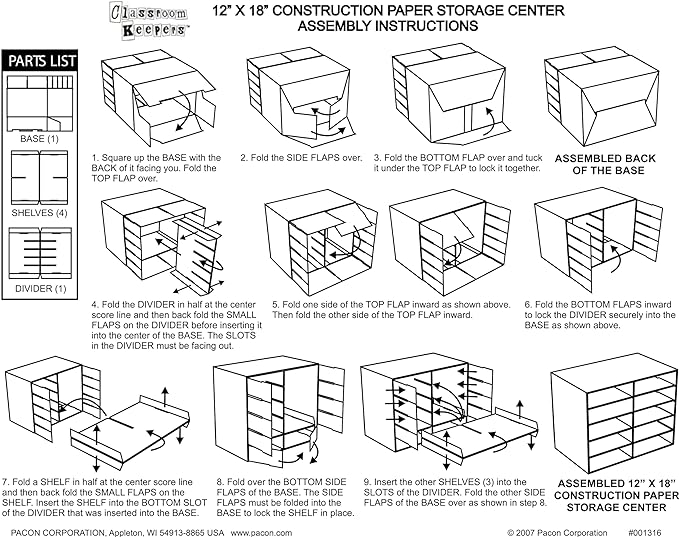 Classroom Keepers 12" x 18" Construction Paper Storage, 1 Unit - Image 4