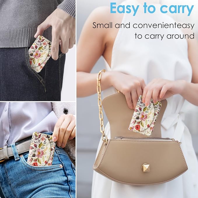 Business Card Holder，PU Leather Business Card Case Color Printing Pattern Card - Image 5