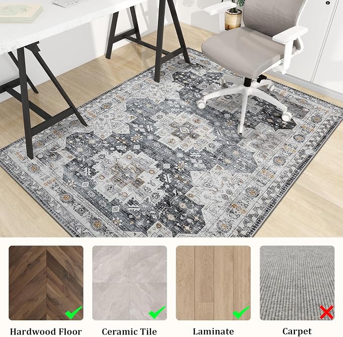 chakme Office Chair Mat for Hardwood Floor, Machine Wash - Image 3