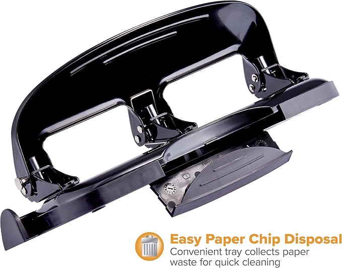 Bostitch Office EZ Squeeze 20 Sheet Standard 3 Hole Punch, Metal Construction - Image 5
