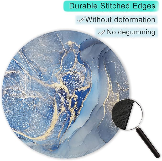 ITNRSIIET Round Mouse Pad with Stitched Edge Premium-Textured Waterproof - Image 5