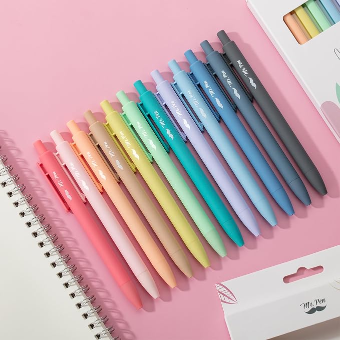 Mr. Pen- Retractable Gel Pens, 12 Pack, Colorful Ink, Fine Point 0.7mm | Fast - Image 7