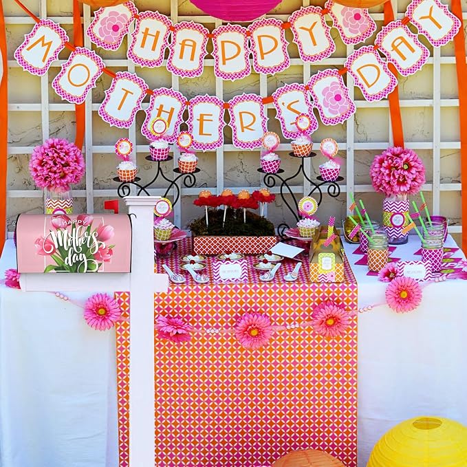 Mailbox Cover Happy Mothers Day, Beautiful Flower Print Outdoor Mail Cover - Image 4