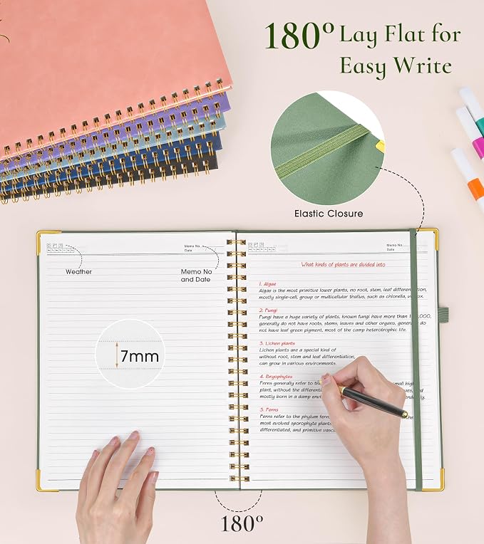 Hardcover Spiral Notebook Journal 8.5” x 11”, A4 Large Cute Notebooks - Image 3