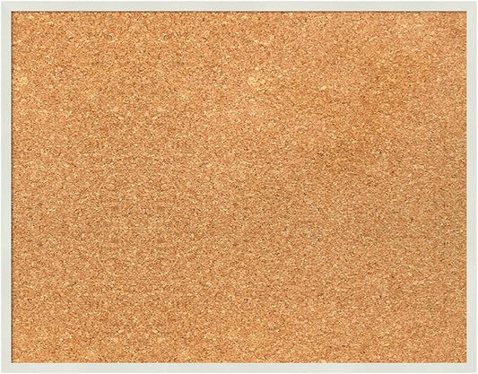 Amanti Art Natural Cork Board for Wall, 15x19 Vision Board with White Frame, Small Corkboard Office Decor for Home Organization, Modern Corkboard Pinboard to Display Items for Home Organization in-DeskLoop Office